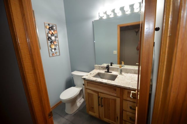 12207 285th St, Lindstrom, MN 55045 - half bathroom featuring vanity and tile patterned floors