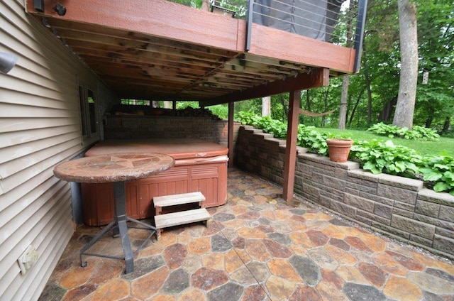 12207 285th St, Lindstrom, MN 55045 - view of patio / terrace featuring a hot tub