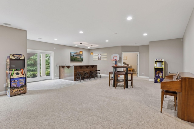 11668 Azure Ct, Inver Grove Heights, MN 55077 - game room featuring light carpet and recessed lighting