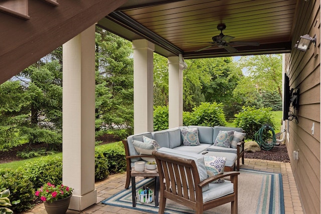 11668 Azure Ct, Inver Grove Heights, MN 55077 - view of patio / terrace with outdoor lounge area and ceiling fan