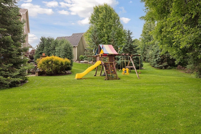 11668 Azure Ct, Inver Grove Heights, MN 55077 - view of jungle gym with a lawn