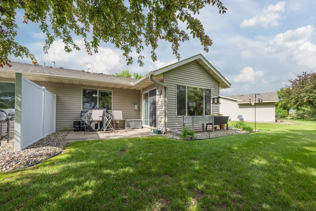 812 Plum Tree Ln, Somerset, WI 54025 - back of property with a patio and a yard
