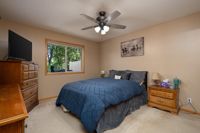 812 Plum Tree Ln, Somerset, WI 54025 - bedroom with light carpet, baseboards, and ceiling fan