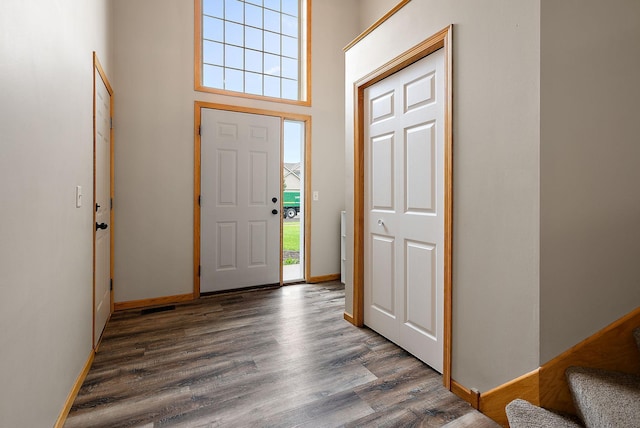 7331 Lamont Ave NE, Otsego, MN 55301 - entrance foyer featuring dark wood-style floors and stairway