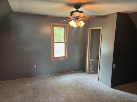 664 12th St, Windom, MN 56101 - additional living space featuring a ceiling fan, carpet flooring, and vaulted ceiling
