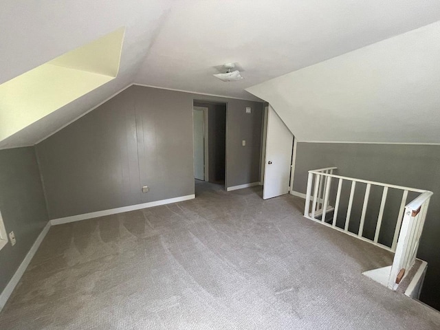 810 Charles St, Park Rapids, MN 56470 - bonus room featuring vaulted ceiling, carpet floors, and baseboards