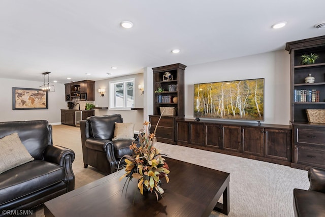 4110 Osprey Ct NE, Prior Lake, MN 55372 - carpeted living area with recessed lighting