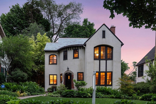 2248 Goodrich Ave, Saint Paul, MN 55105 - french country style house featuring stucco siding and a chimney