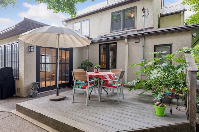 2248 Goodrich Ave, Saint Paul, MN 55105 - deck featuring outdoor dining area and french doors