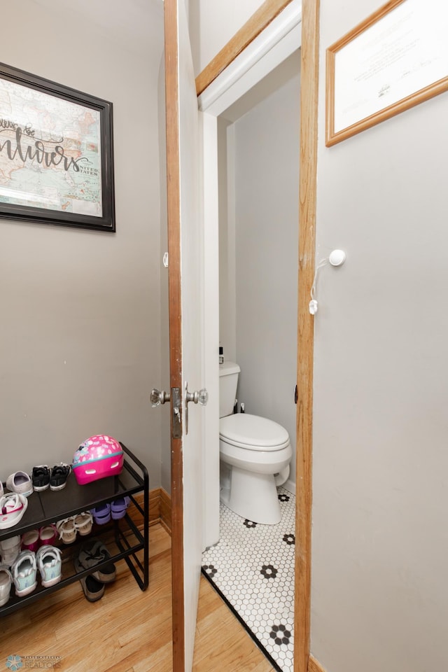 1345 4th St N, Fargo, ND 58102 - bathroom with toilet and wood finished floors
