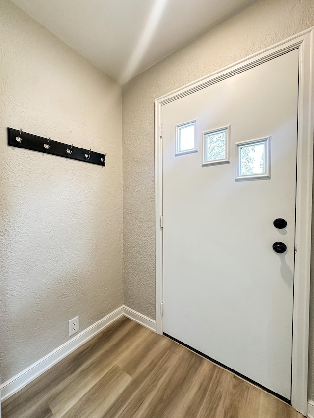 951 13th Ave NE, Rochester, MN 55906 - entryway with wood finished floors, healthy amount of natural light, a textured wall, and baseboards