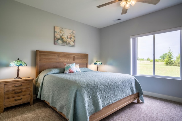 1320 Whiting Rd NW Unit 71, Bemidji, MN 56601 - bedroom featuring carpet floors, baseboards, and ceiling fan