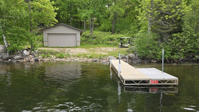 4251 Sugar Pt, Orr, MN 55771 - dock area featuring a water view and a view of trees