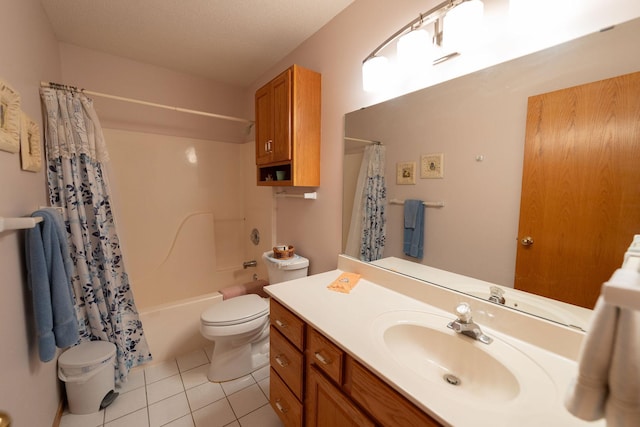 2842 19th Ave NW, Rochester, MN 55901 - bathroom with toilet, vanity, tile patterned floors, and shower / tub combo