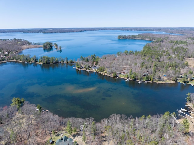 10151 Sandy Beach Rd, Round Lake Twp, WI 54843 - drone / aerial view of a large body of water