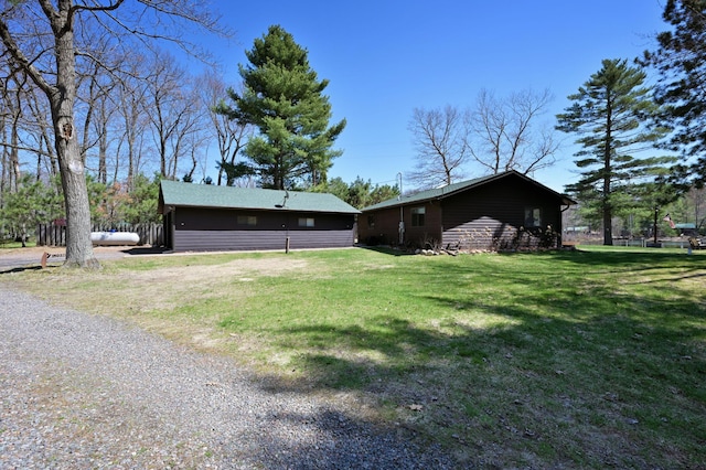 10151 Sandy Beach Rd, Round Lake Twp, WI 54843 - back of property with a yard