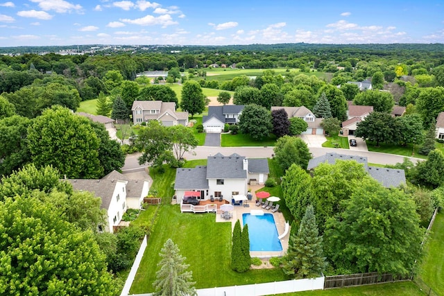 5630 Oak View Ct, Savage, MN 55378 - aerial perspective of suburban area with a pool