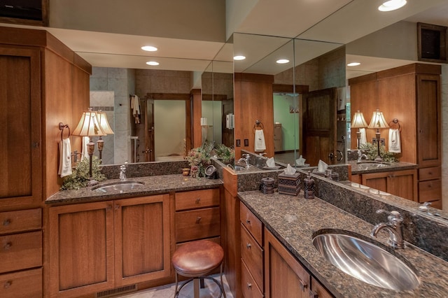 31839 Cree Bay Cir, Pelican Twp, MN 56472 - full bathroom with vanity and recessed lighting
