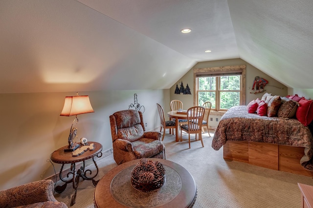 31839 Cree Bay Cir, Pelican Twp, MN 56472 - carpeted bedroom featuring vaulted ceiling