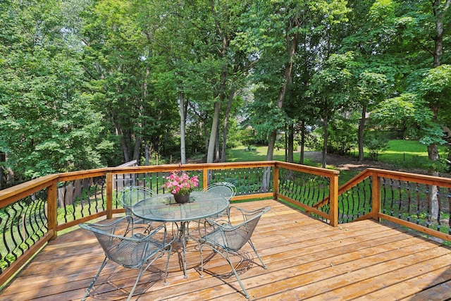 3228 Spruce Trl SW, Prior Lake, MN 55372 - wooden deck with outdoor dining space