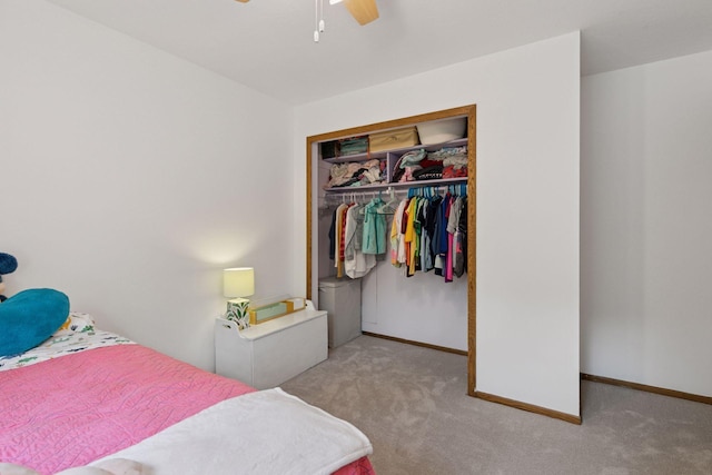 3228 Spruce Trl SW, Prior Lake, MN 55372 - carpeted bedroom featuring a closet and ceiling fan