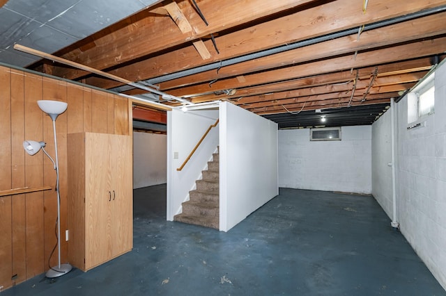 3568 6th St NW, Rochester, MN 55901 - unfinished basement with stairs