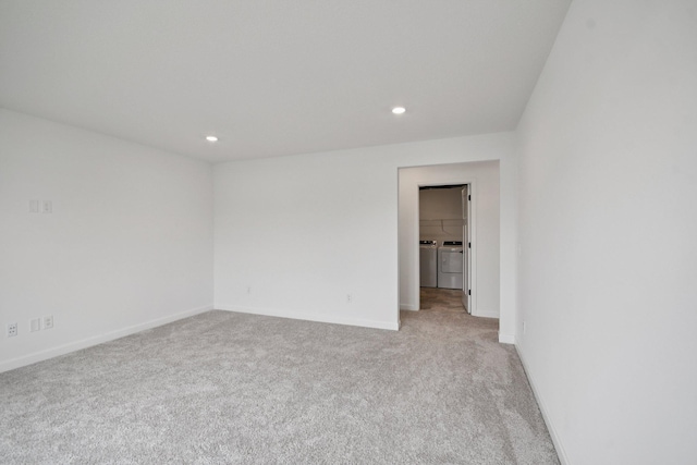 5173 Useppa Trl, Woodbury, MN 55129 - unfurnished room featuring separate washer and dryer, light carpet, and recessed lighting