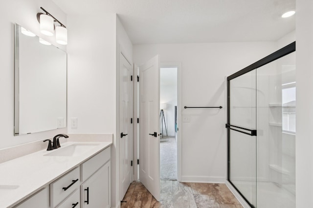 5173 Useppa Trl, Woodbury, MN 55129 - bathroom with double vanity and a shower stall