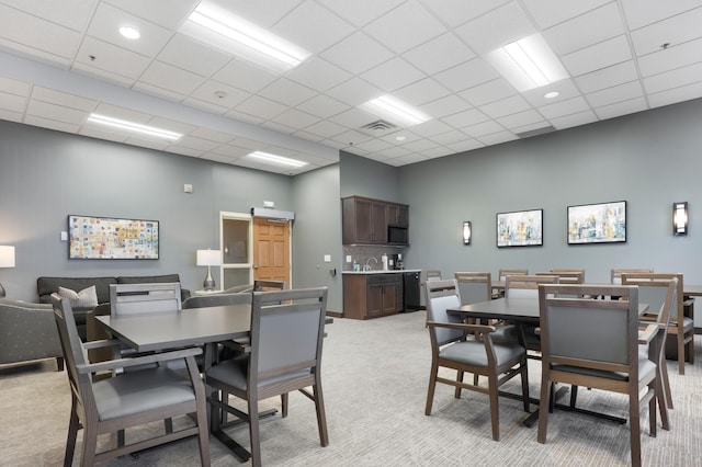 6600 Lyndale Ave S Unit 1005, Richfield, MN 55423 - dining space with light colored carpet and a drop ceiling