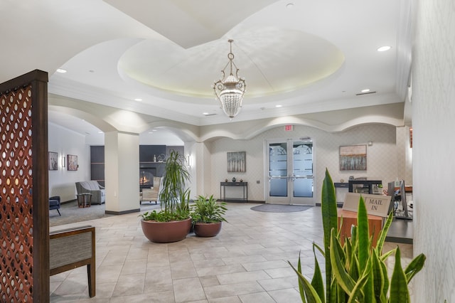 6600 Lyndale Ave S Unit 1005, Richfield, MN 55423 - common area featuring ornamental molding, recessed lighting, and wallpapered walls