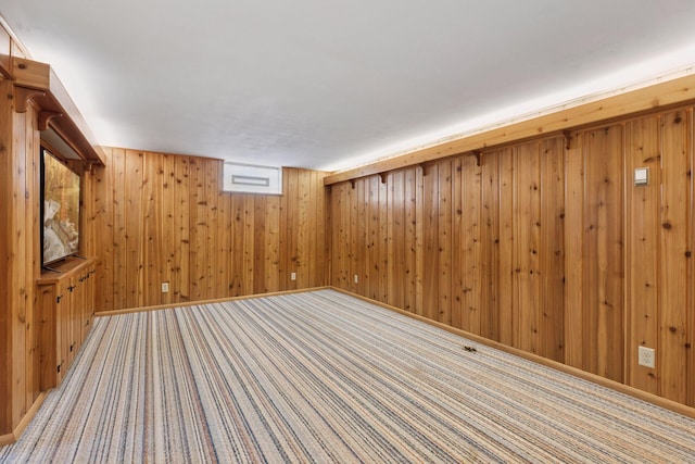 7417 Colfax Ave S, Richfield, MN 55423 - empty room featuring carpet flooring and wooden walls