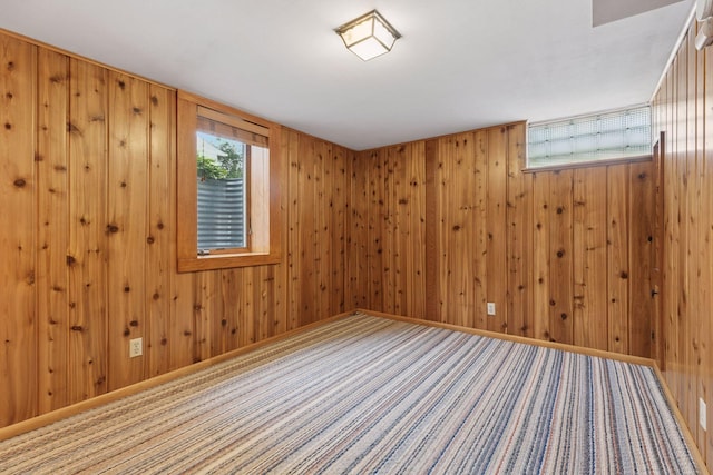 7417 Colfax Ave S, Richfield, MN 55423 - empty room with wood walls and carpet flooring