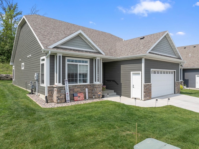 1884 Alexander Rd NE, Rochester, MN 55906 - craftsman-style house with a shingled roof, a garage, a front yard, and driveway