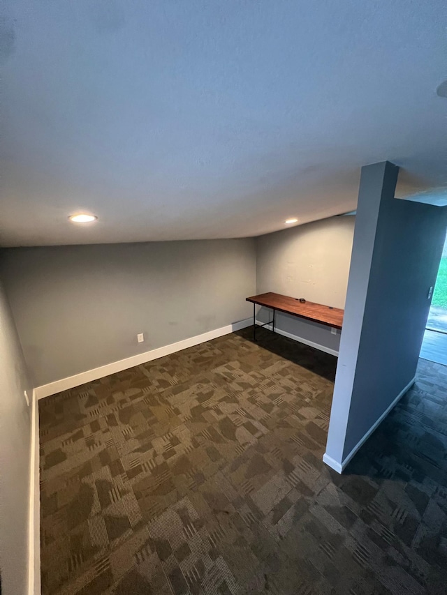 7549 Lyric Ln NE, Fridley, MN 55432 - below grade area with carpet flooring and recessed lighting