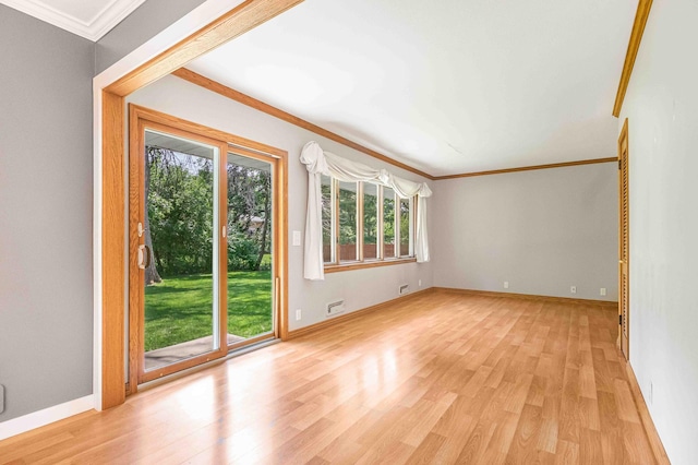 5313 Birchcrest Dr, Edina, MN 55436 - spare room featuring light wood finished floors, crown molding, and baseboards