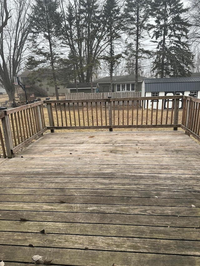 1911 Johnson St, Albert Lea, MN 56007 - wooden deck with a fenced backyard