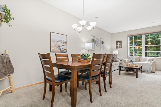 3537 Cherry Ln Unit C, Woodbury, MN 55129 - dining space featuring light colored carpet and a chandelier