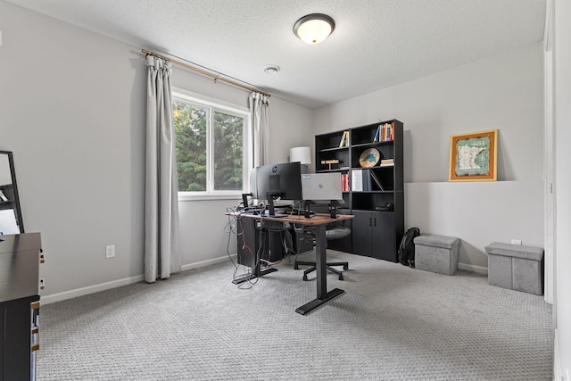 104 Bison Ct, Buffalo, MN 55313 - office area featuring carpet floors and a textured ceiling