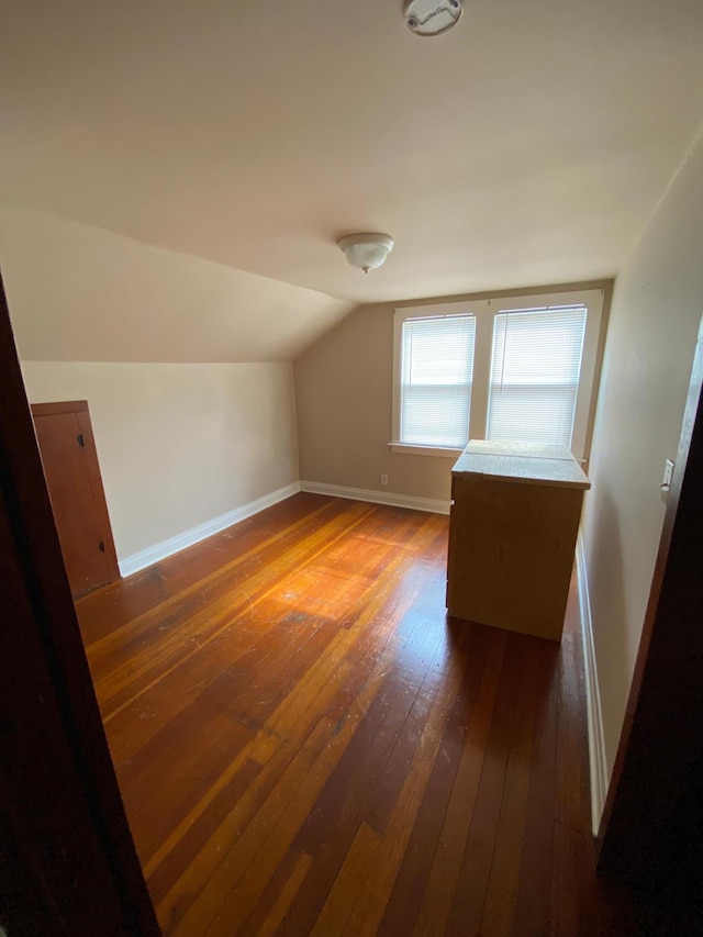 1315 Clark St W, Albert Lea, MN 56007 - bonus room with hardwood / wood-style flooring, baseboards, and vaulted ceiling