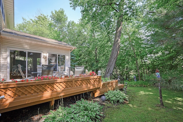 10426 Hidden Oaks Ln N, Champlin, MN 55316 - deck featuring a yard