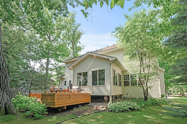 10426 Hidden Oaks Ln N, Champlin, MN 55316 - back of house with a deck