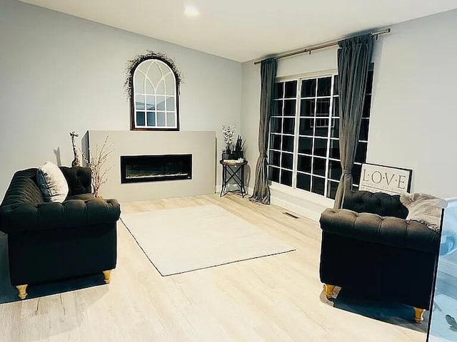2120 Walden Blvd NW, Oak Grove, MN 55011 - living area with a fireplace, wood finished floors, and recessed lighting