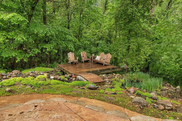 14789 Fireside Cir, Cold Spring, MN 56320 - view of yard featuring a wooded view