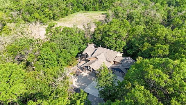 14789 Fireside Cir, Cold Spring, MN 56320 - aerial view of property and surrounding area with a heavily wooded area