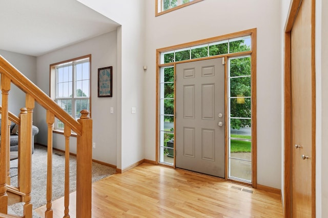 2097 138th St W, Rosemount, MN 55068 - foyer entrance featuring plenty of natural light, light wood-style flooring, and stairs