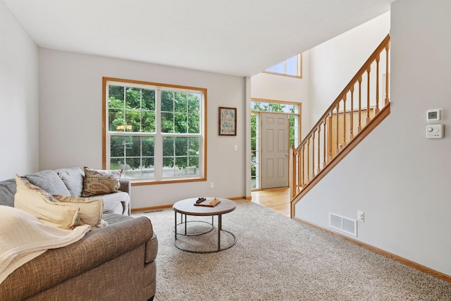 2097 138th St W, Rosemount, MN 55068 - living room with stairs and light carpet