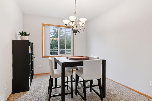 2097 138th St W, Rosemount, MN 55068 - dining space with a chandelier and light colored carpet