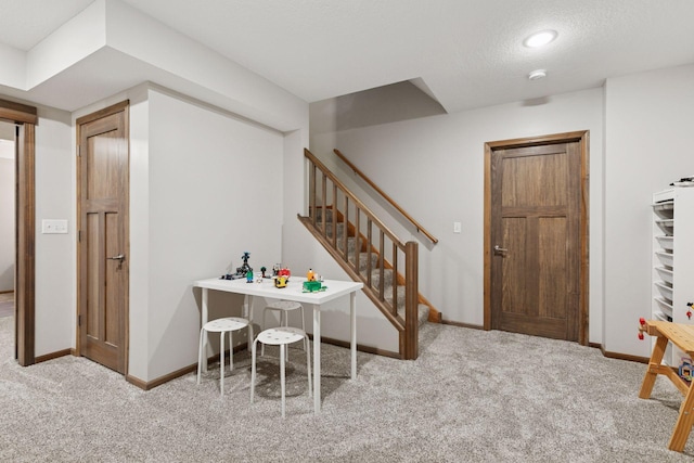 2097 138th St W, Rosemount, MN 55068 - carpeted home office with baseboards and a textured ceiling