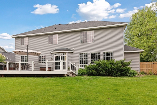2097 138th St W, Rosemount, MN 55068 - back of house featuring a deck and a shingled roof