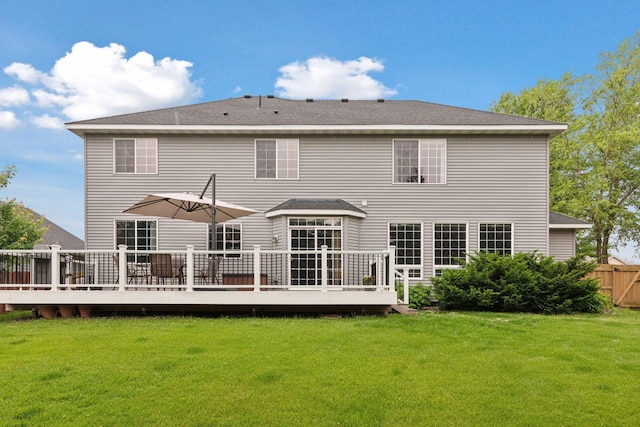2097 138th St W, Rosemount, MN 55068 - back of property with a wooden deck